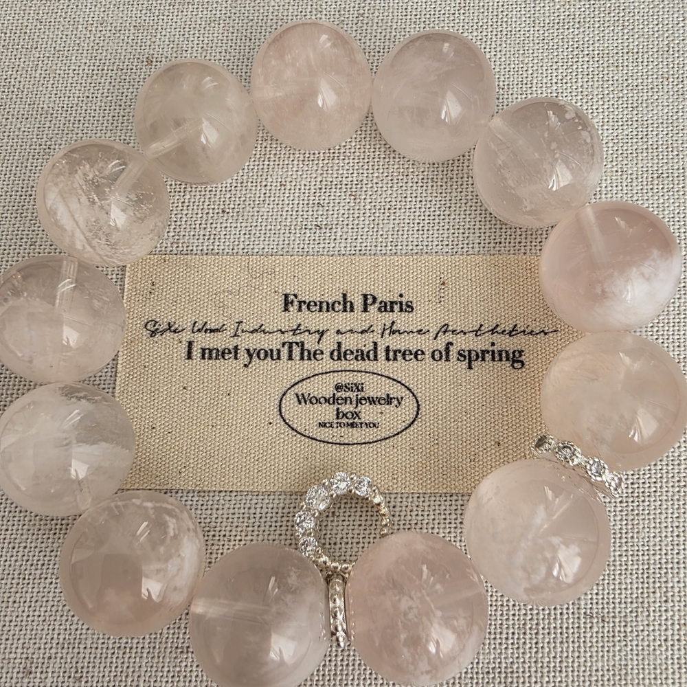 Pink Snowflake Crystal Bracelet